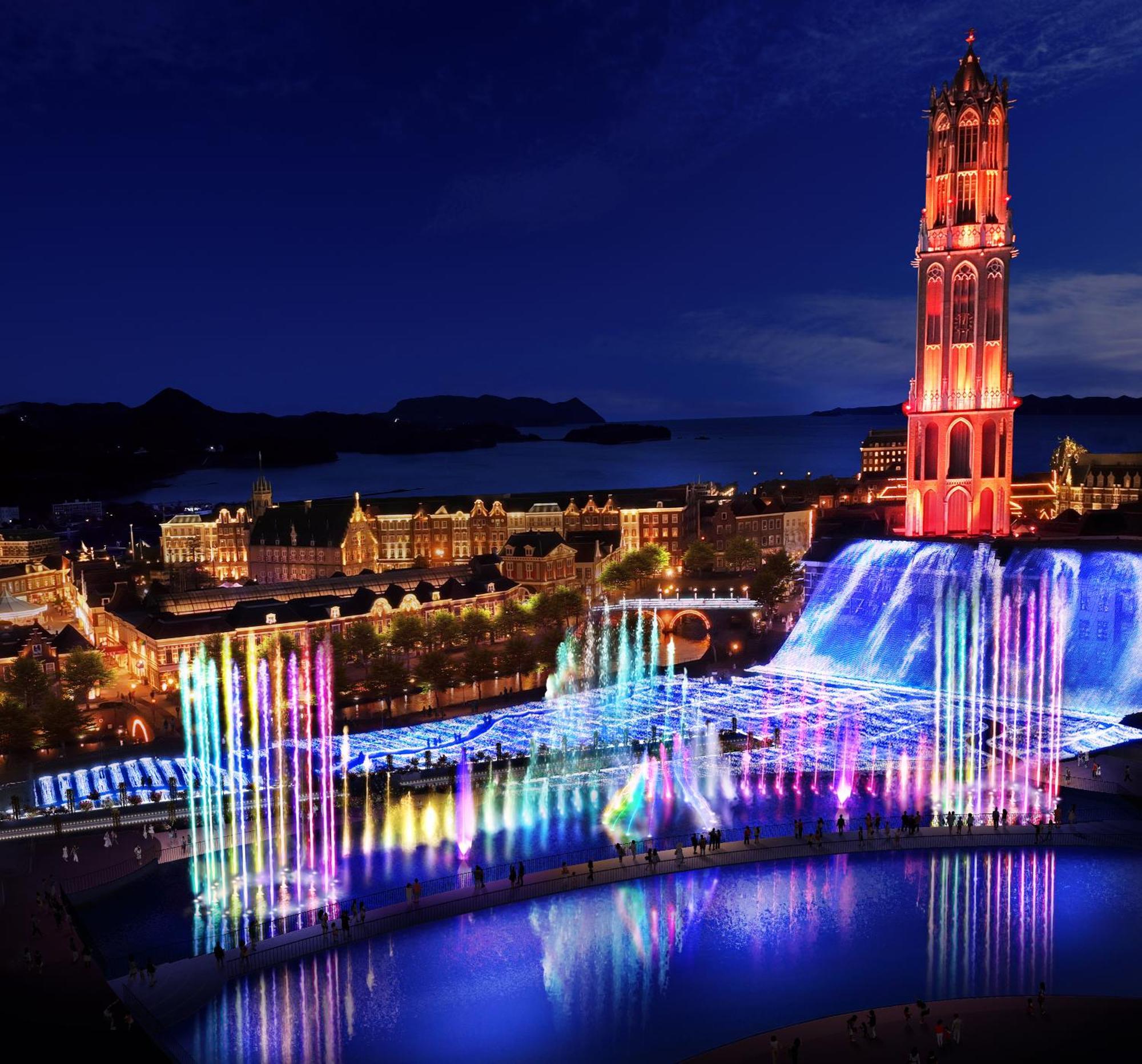 Hotel Den Haag Huis Ten Bosch Sasebo Exterior foto Fountain of the Three Sisters
